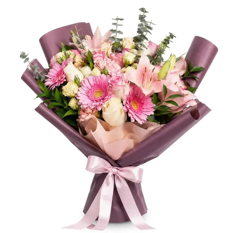 Pembe Lilyum Gerbera